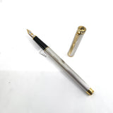 Pelikan Classic P381 Sterling Silver Barleycorn Fountain  Pen - Broad 18kt Gold Nib