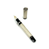 Montegrappa Sterling Silver Cosmopolitan Japanese Fountain Pen-Fine 18kt Gold Nib