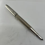 Porsche Design Tec Flex Fountain Pen - Two-Tone Basket Weave Barrel - Fine 18kt Gold Nib