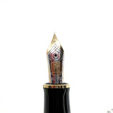 Pelikan Early M800 Black/Blue Striped Fountain Pen