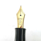 Platinum #3776 "Gathered"/Ribbed Black Fountain  Pen - Broad 14kt Gold Nib