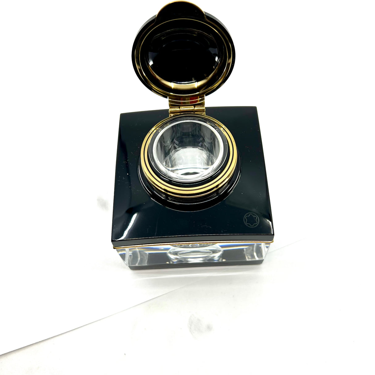 Montblanc Free Standing Crystal Glass Inkwell