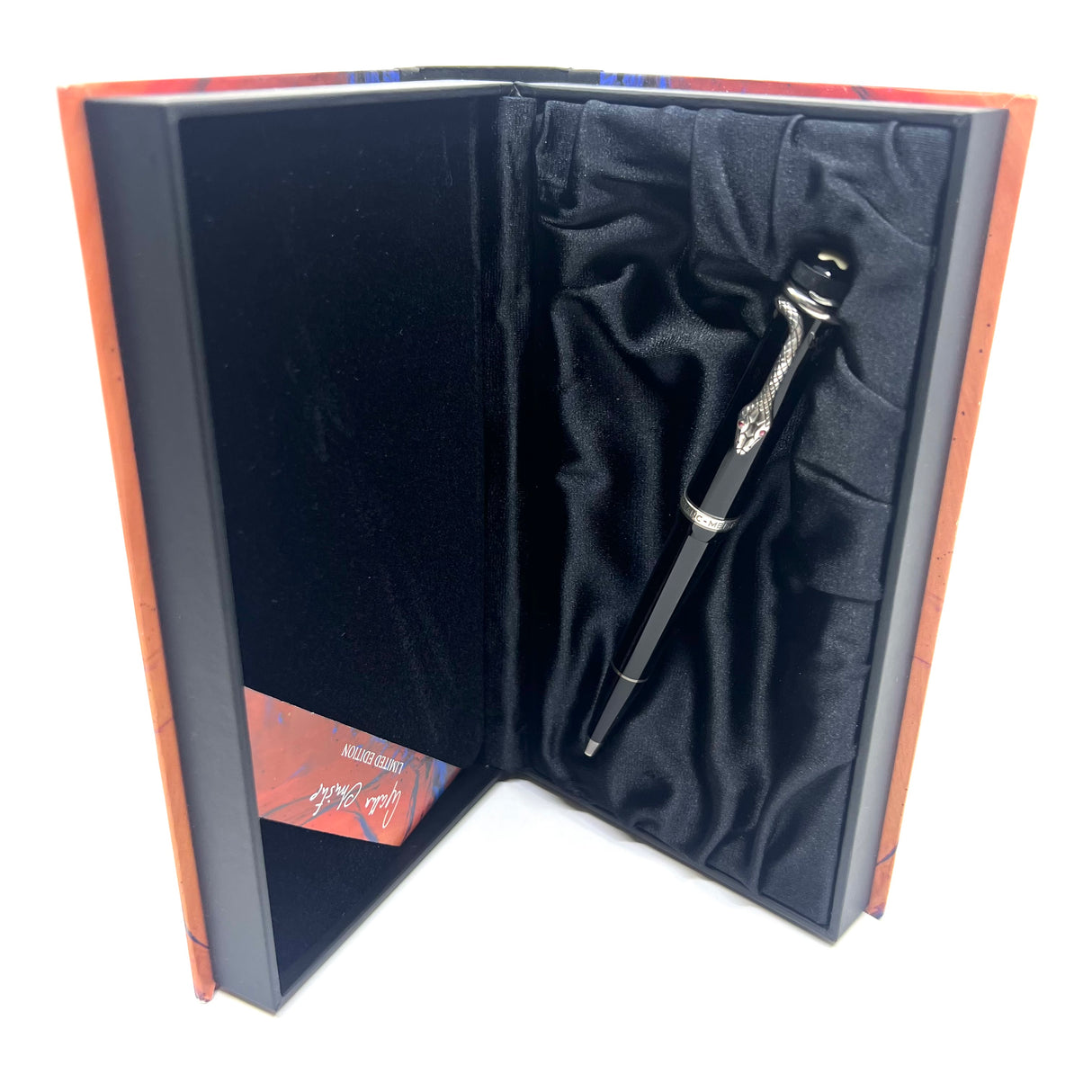 Montblanc Agatha Christie Writer Series Limited Edition Ballpoint Pen - Sterling Silver Snake Clip with Ruby Eyes