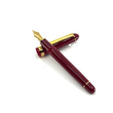 Platinum #3776 Tuscan Red Fountain Pen - Broad 14kt  Gold Nib