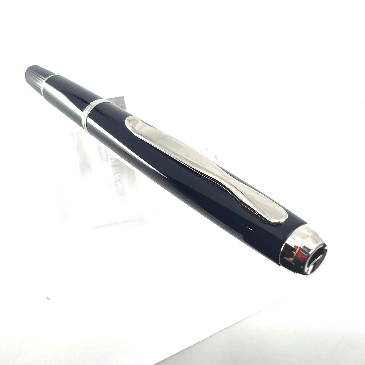 Pilot Dark Blue Fermo Retractable Nib Fountain Pen - Broad 18kt Gold Nib