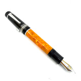 Delta - The Original Oversized DolceVita Sterling Silver Trim Fountain Pen - Extra Fine 18kt Gold Nib