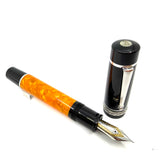 Delta - The Original Oversized DolceVita Sterling Silver Trim Fountain Pen - Extra Fine 18kt Gold Nib