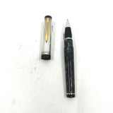 Bexley Goldline  Sterling Silver Cap Charcoal Gray Marble Rollerball