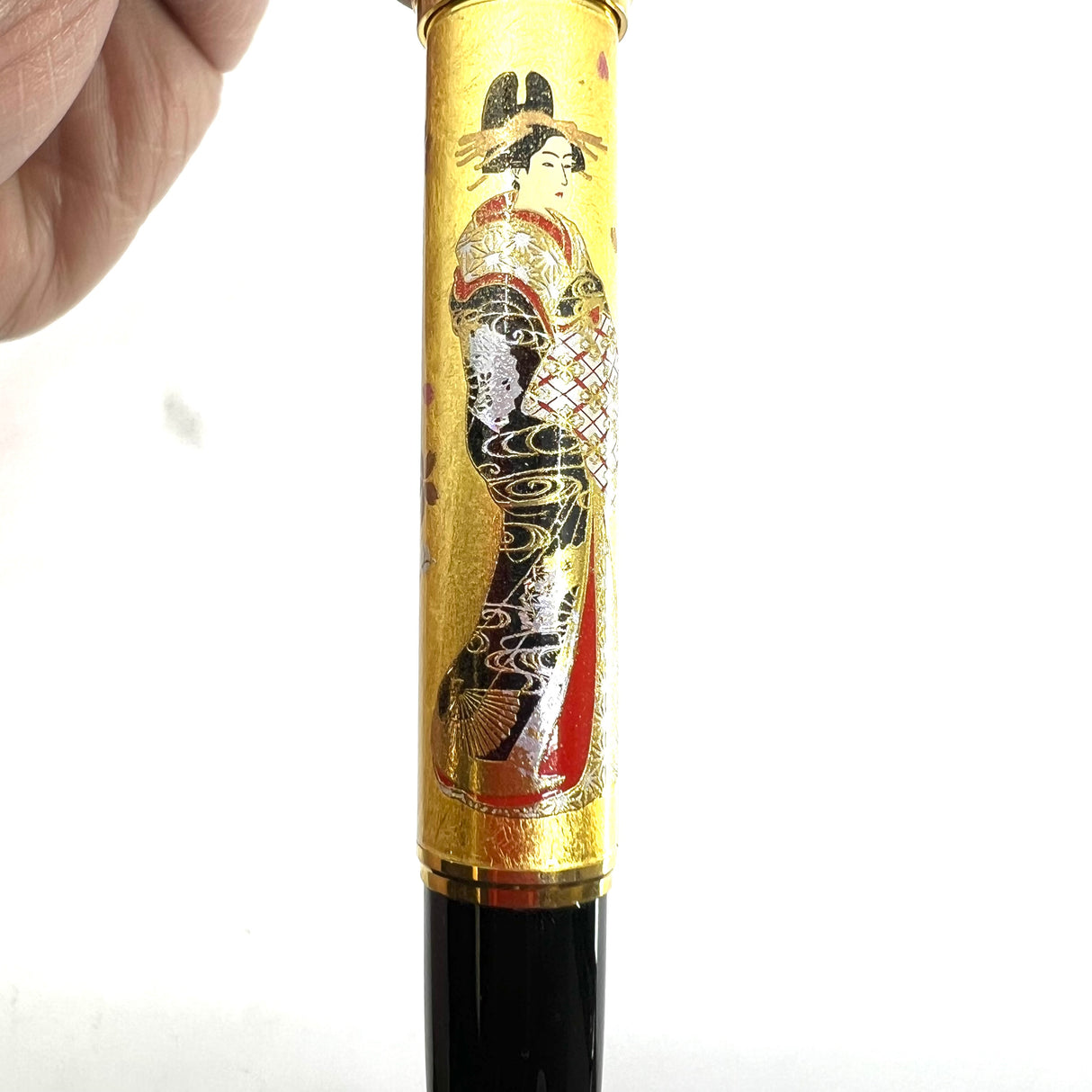Sailor Kin Rei Maki-e Gold Leaf Courtesan/Geisha Fountain Pen - Medium 14kt Gold Nib