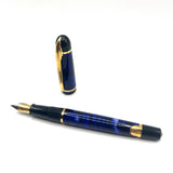 Waterman Phileas Second Generation Blue Marble Fountain Pen- Medium Gilt Steel Nib