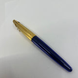 Waterman Edson Blue Translucent Fountain Pen - Medium 18kt Gold  Nib