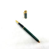 Pelikan Classic P381 Green Marbled Lacquer Slender Fountain Pen - Broad 14kt Gold Nib