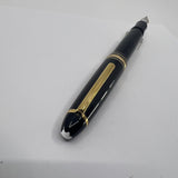 Montblanc Meisterstuck Black Resin #147 LeGrand Traveler  Fountain Pen - Medium 14kt Gold  Nib