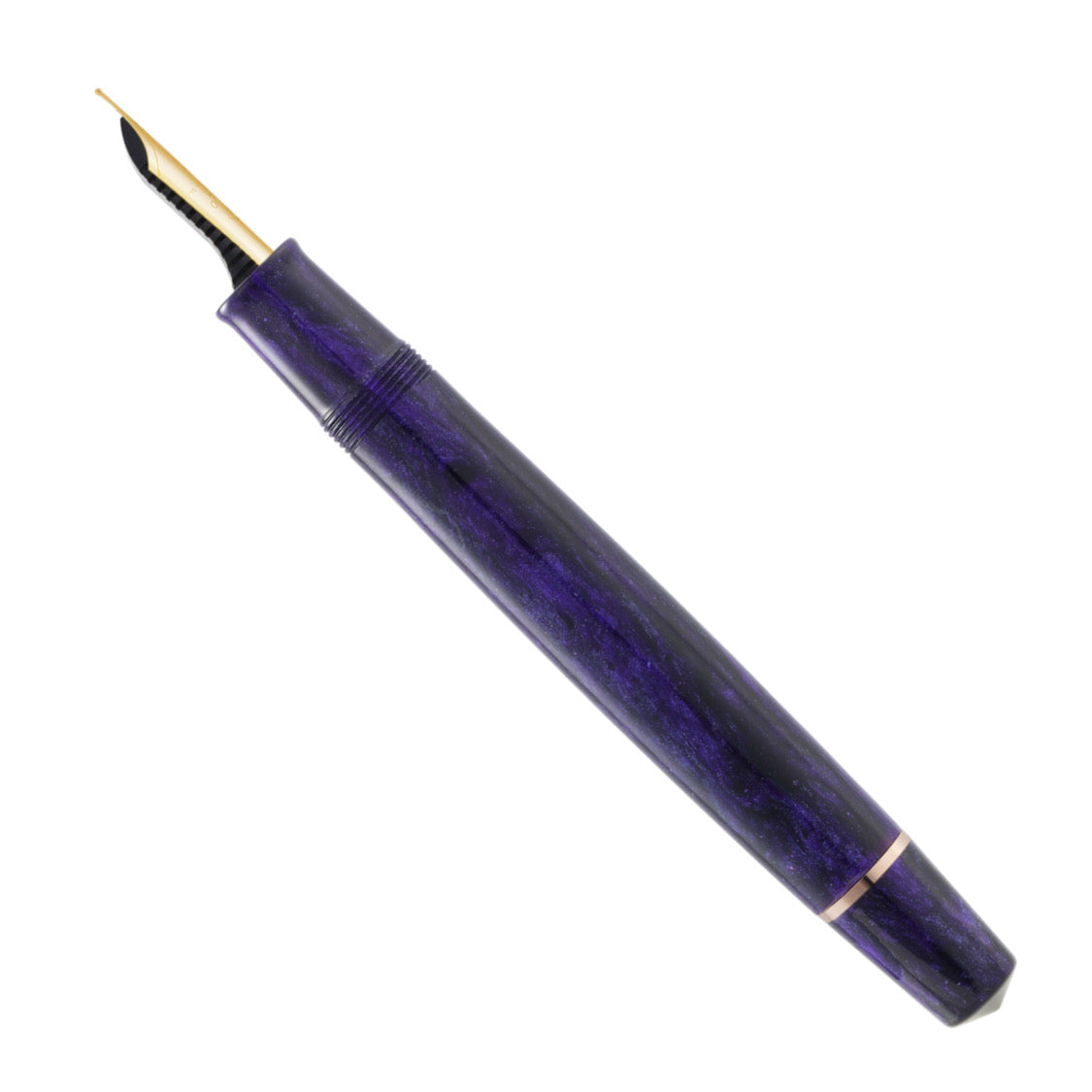 OMAS Bologna Fountain Pen Ametista Profondo (Deep Amethyst) Rose Trim