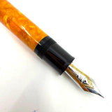 Delta - The Original Oversized DolceVita Sterling Silver Trim Fountain Pen - Extra Fine 18kt Gold Nib
