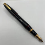 Platinum Izumo Urushi Akatame(Red) Hand Painted Lacquer Oversized Fountain Pen  - Fine 18kt Gold Nib