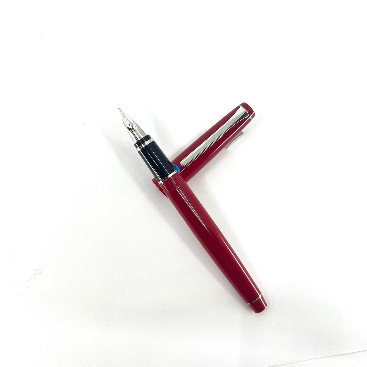 Pilot Red Resin Falcon Fountain Pen - Flexible Broad 14kt Gold Nib