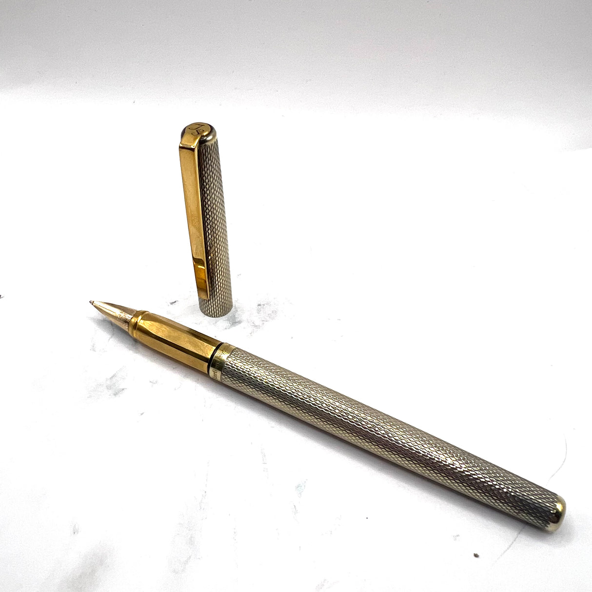 John Starling (of London) by Colibri Sterling Silver Barleycorn Fountain Pen - Fine 14kt Gold Nib