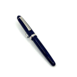Platinum Pen Co. #3776 Celluloid Midnight Blue Ocean Fountain Pen  - Broad 14kt Gold Nib