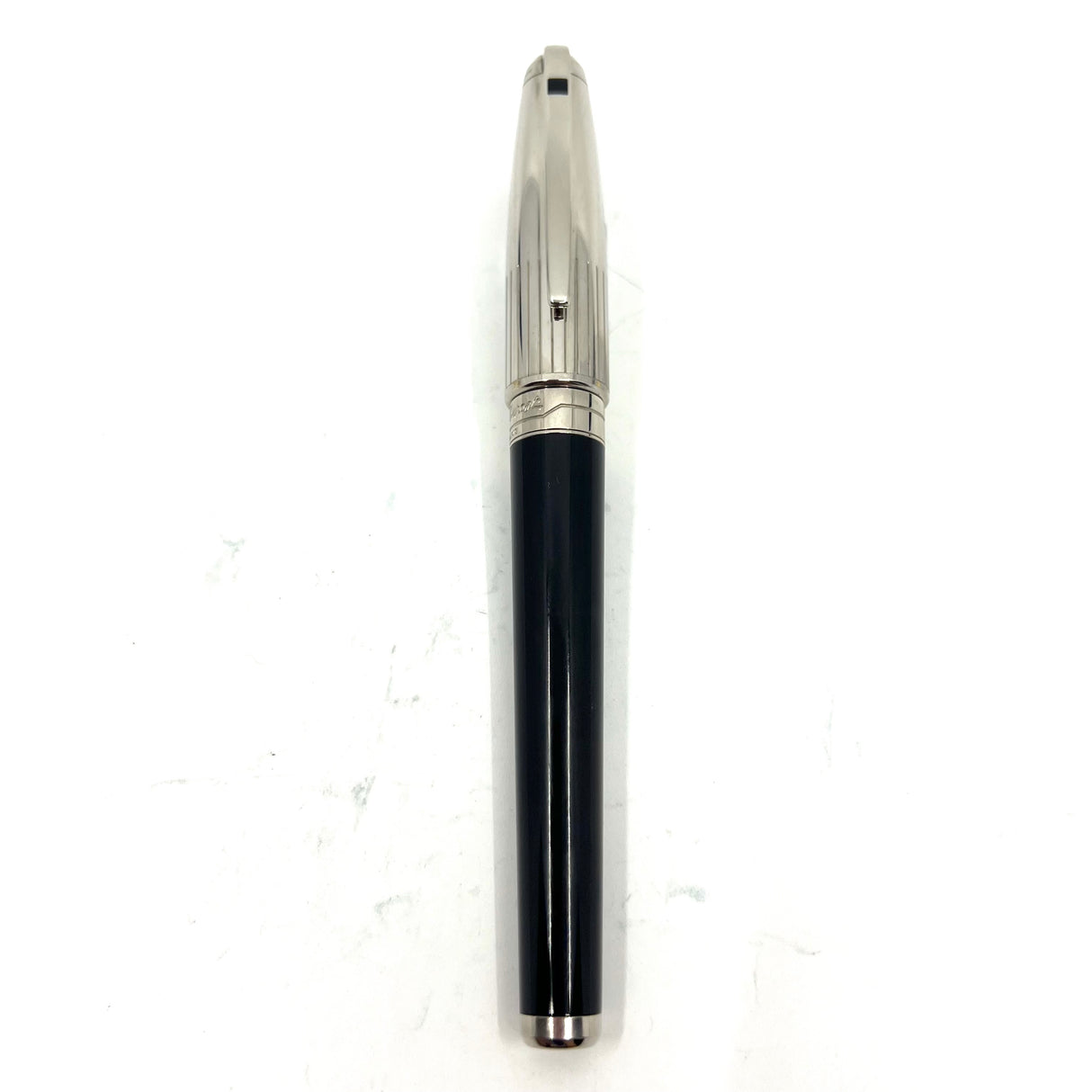 S. T. Dupont Large Orpheo Fountain Pen - Platinum Plated Cap