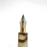 Taccia Staccato Honey Swirl Oversized Fountain Pen - Broad Gold-Plated Nib