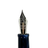 Taccia Staccato Lunar Blue Oversized Fountain Pen - Fine Stainless Steel Nib