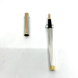 Pelikan Classic P381 Sterling Silver Barleycorn Fountain  Pen - Broad 18kt Gold Nib