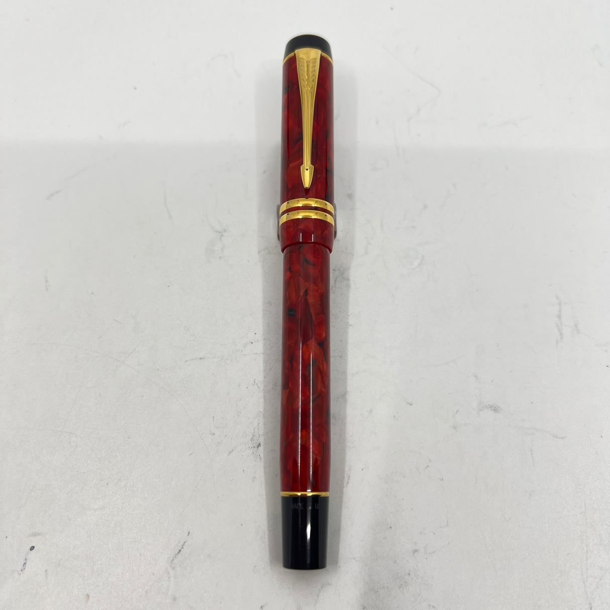 Parker International (Standard Size) Duofold Red Jasper Fountain Pen
