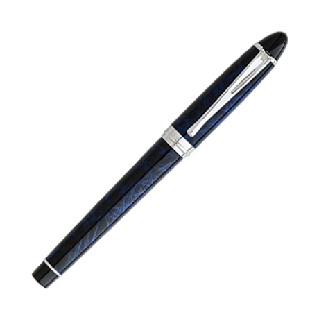 Aurora Ipsilon Deluxe Deluxe Blue Lacquer Marble - Rollerball