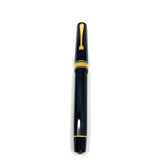 OMAS Milord Black Paragon Fountain Pen - Broad 18kt Gold Nib