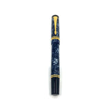 Parker International Duofold Blue Marble Fountain Pen - Medium 18kt Gold Nib
