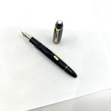 Montblanc #147 Traveler Black Resin LeGrand Meisterstuck Fountain Pen- Broad 14kt Gold Nib