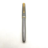 Parker Sonnet Sterling Silver Cisele Cross Hatch Fountain Pen -  Medium 18kt Gold Nib