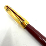 Cartier Pasha Trinity Fountain Pen - Burgundy Lacquer Barrel & Clip - Fluted Heavy 10 Microns Gold Plated Cap - Broad 18kt Gold Nib - An Icon of Cartier!