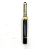 Aurora Optima Black Resin/Sterling Silver Guilloche Cap Fountain  Pen