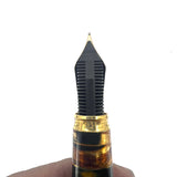 ASC - ARMANDO SIMONI CLUB  Oversized Triangolo Black Lucens Celluloid Limited Edition 3-Sided Fountain Pen - Magic Flex Large #8 Size Medium 14kt Gold Nib