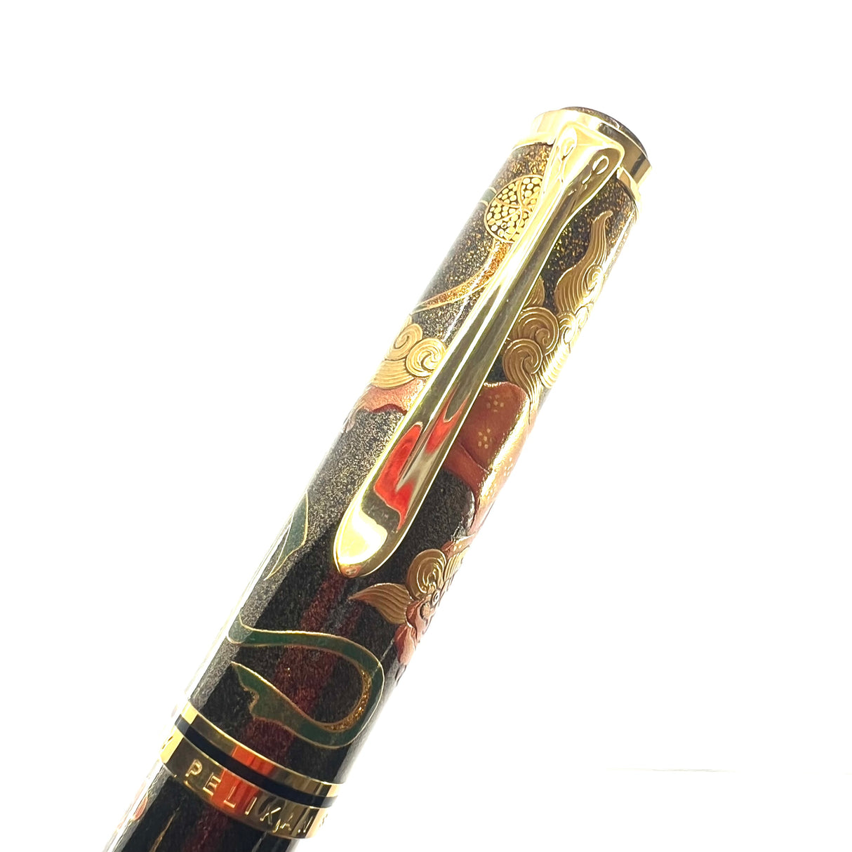 Pelikan Souveran M1000 Maki-e "Karajishi" Limited Edition Fountain Pen - #18 of 88 Pieces - Fine 18kt Gold Nib -  Complete Boxes & Booklets - MINT & RARE!!