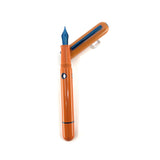Nahvalur Orange Nautilus Limited Edition Fountain Pen - Blue Metallic Trim - (FPH 77th Anniversary Edition) - Fine 14kt Gold Nib