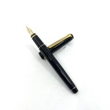 Pilot-Namiki Black Resin Falcon Fountain Pen - Flexible Broad 14kt Gold Nib
