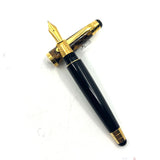 Signum (Italy)  Black/Cocoa Python Skin Fountain Pen