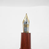 Bexley Woodgrain Ebonite Taper Cap Fountain Pen Limited Edition on behalf of Pen Collectors of America - Fine  18kt Gold Nib