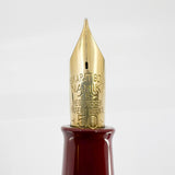 Pilot Namiki Emperor Red Urushi Fountain Pen -  Broad 21 kt Gold Nib - Circa 1996