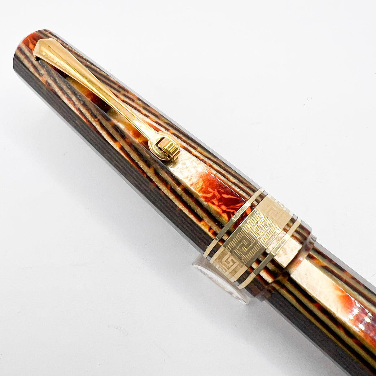 OMAS Paragon Exquisite Bronze Arco Celluloid  Senior Size Rollerball Circa 1990's