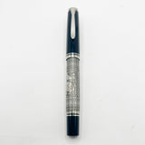 Pelikan M910 Toledo Sterling Silver Fountain Pen - Semi-Flex Medium 18kt Gold Nib