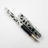 Sheaffer Nostalgia Sterling Silver Filigree Fountain Pen - Flexible Fine 18kt Gold Nib