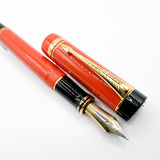 Parker "Big Red" (Orange) Duofold Centennial (Largest Size) Fountain Pen - Medium 18kt Gold Nib