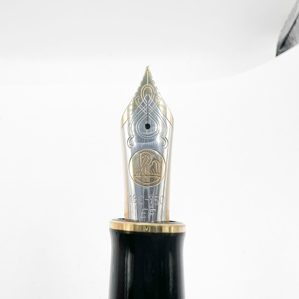 Pelikan Early Souveran M1000 Green Striped Barrel/Black Cap Fountain Pen  - Extra Fine 18C Gold Nib
