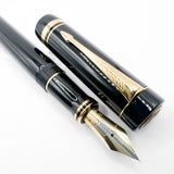 Parker “George Bush” 1989 Inaugural Black Duofold Centennial (Largest)  Fountain Pen -   Medium 18kt Gold Nib