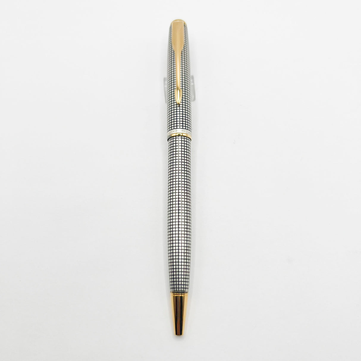Parker Sonnet Sterling Silver Cisele Cross Hatch Design Ballpoint  Pen - Circa 1997