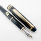Montblanc Classique #144 Black Resin Fountain Pen - Medium 14kt Gold Nib